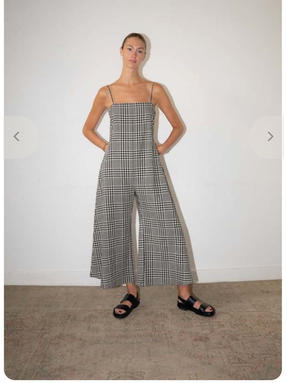 Zii Ropa Manon Jumpsuit Black and White Check Medium